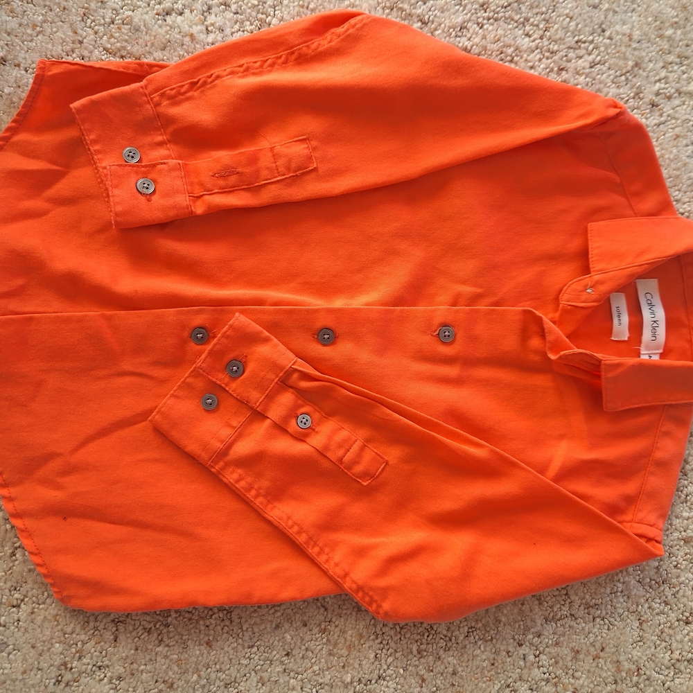 Calvin Klein Collection Orange Kids Button Down Shirt